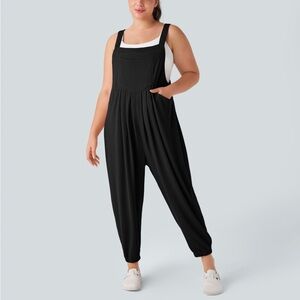 Plus size waffle jumpsuit